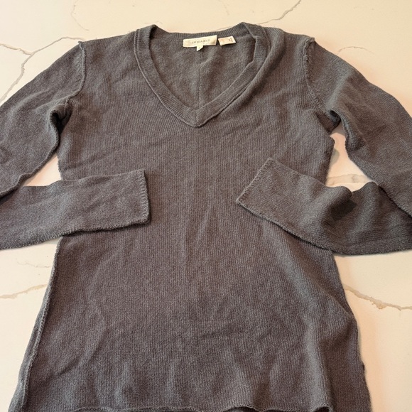 Inhabit Charcoal V-Neck Sweater - Picture 1 of 5